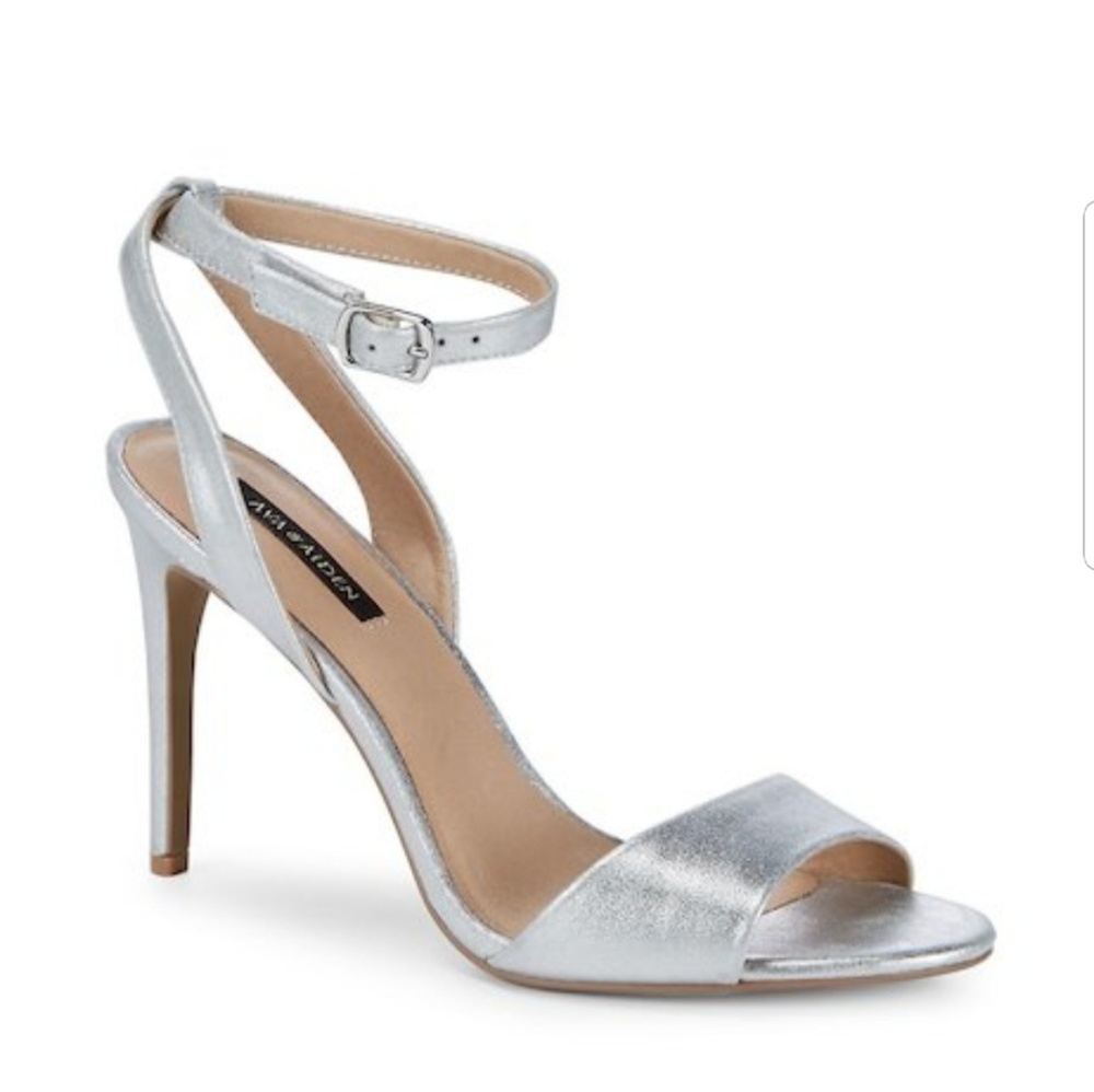 Ava & Aiden Open-Toe High Heel (Silver)